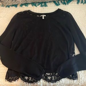 Joie black lace sweater